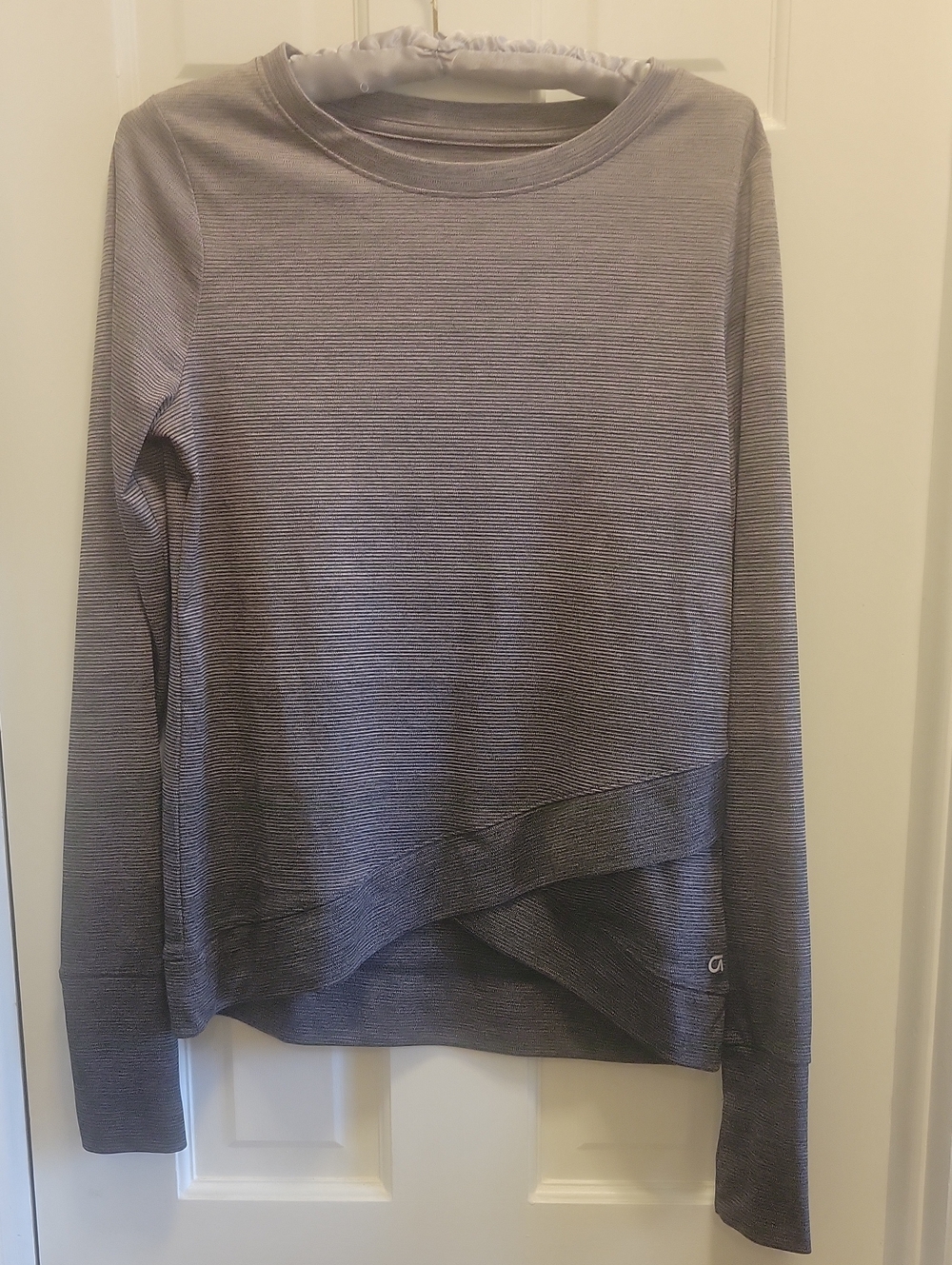 Gapfit Striped Cross-Hem Long Sleeve Top - Small